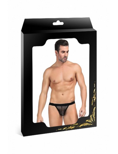 String homme noir résille