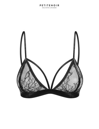 Soutien-gorge triangle dentelle et velours