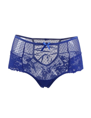 Tanga sexy bleu à laçage