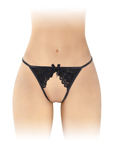 String ficelle ouvert Sandra noir - Fashion Secret