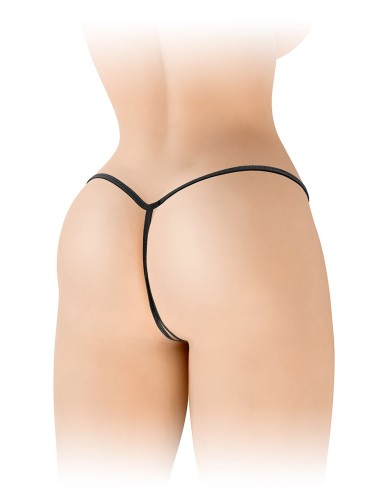 String ficelle ouvert Sandra noir - Fashion Secret