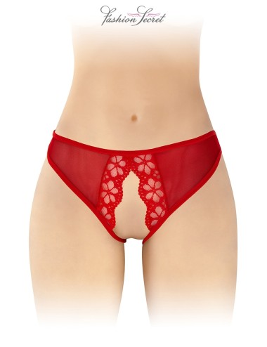 Culotte rouge ouverte Ambre - Fashion Secret