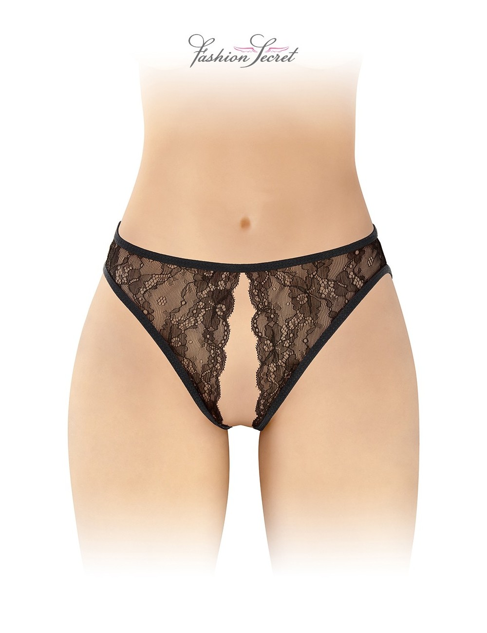String noir ouvert Victoria - Fashion Secret String noir ouvert Victoria - Fashion Secret
