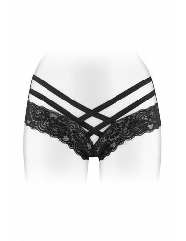 Tanga ouvert Anne - noir