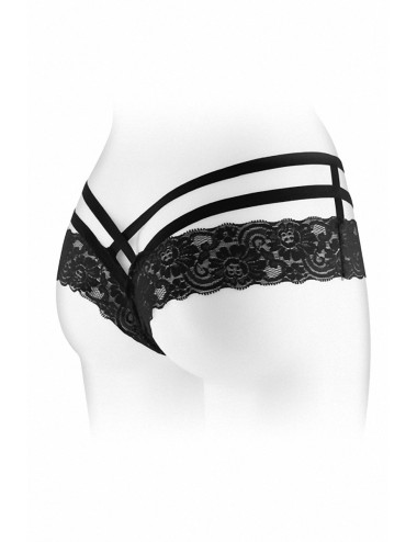 Tanga ouvert Anne - noir