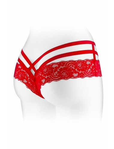 Tanga ouvert Anne - rouge