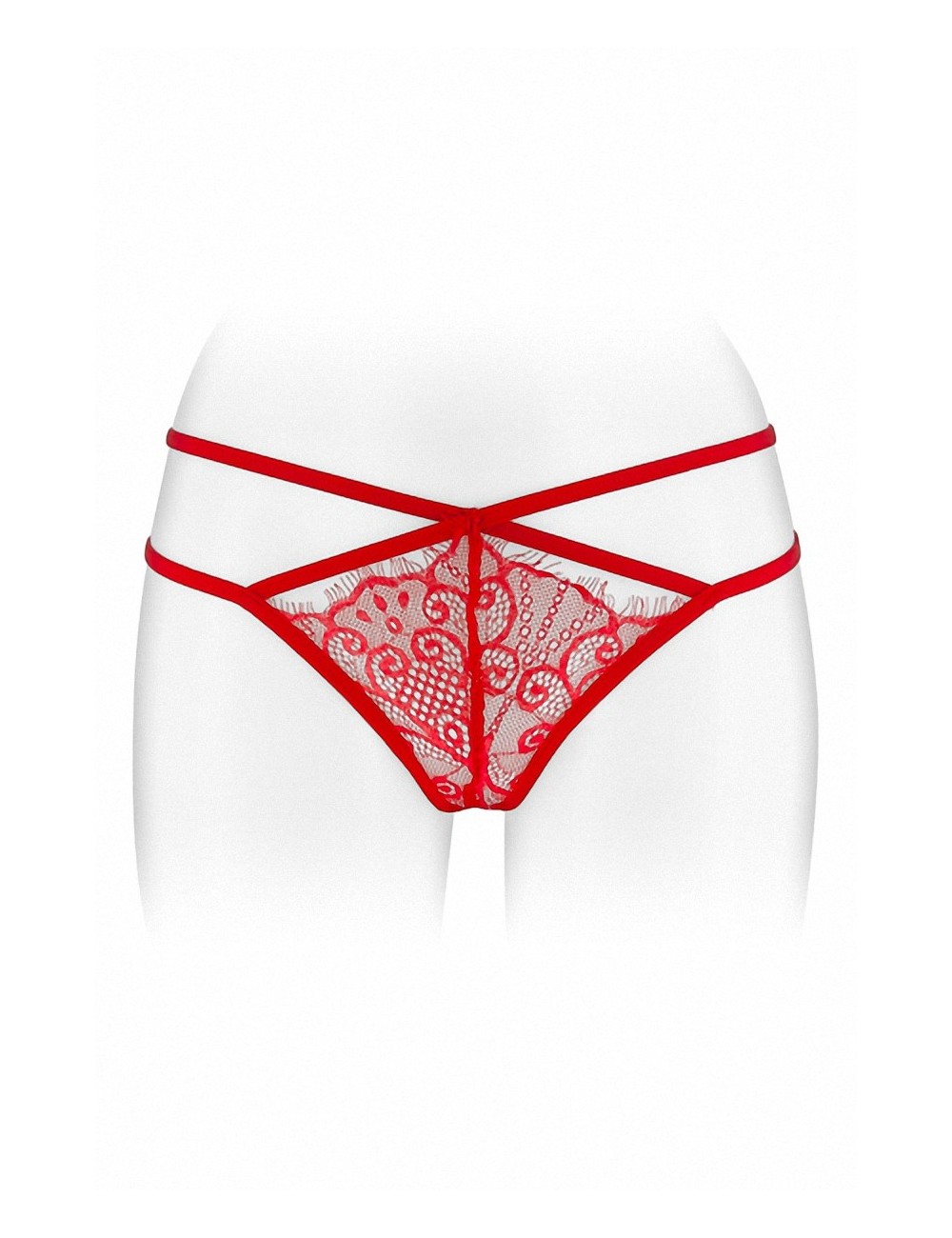 String ouvert Mylene - rouge