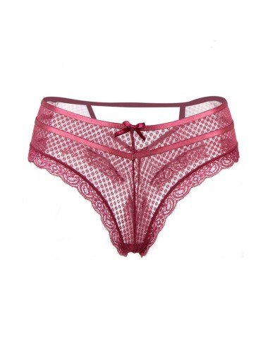 Tanga bordeaux dentelle - Paris Hollywood