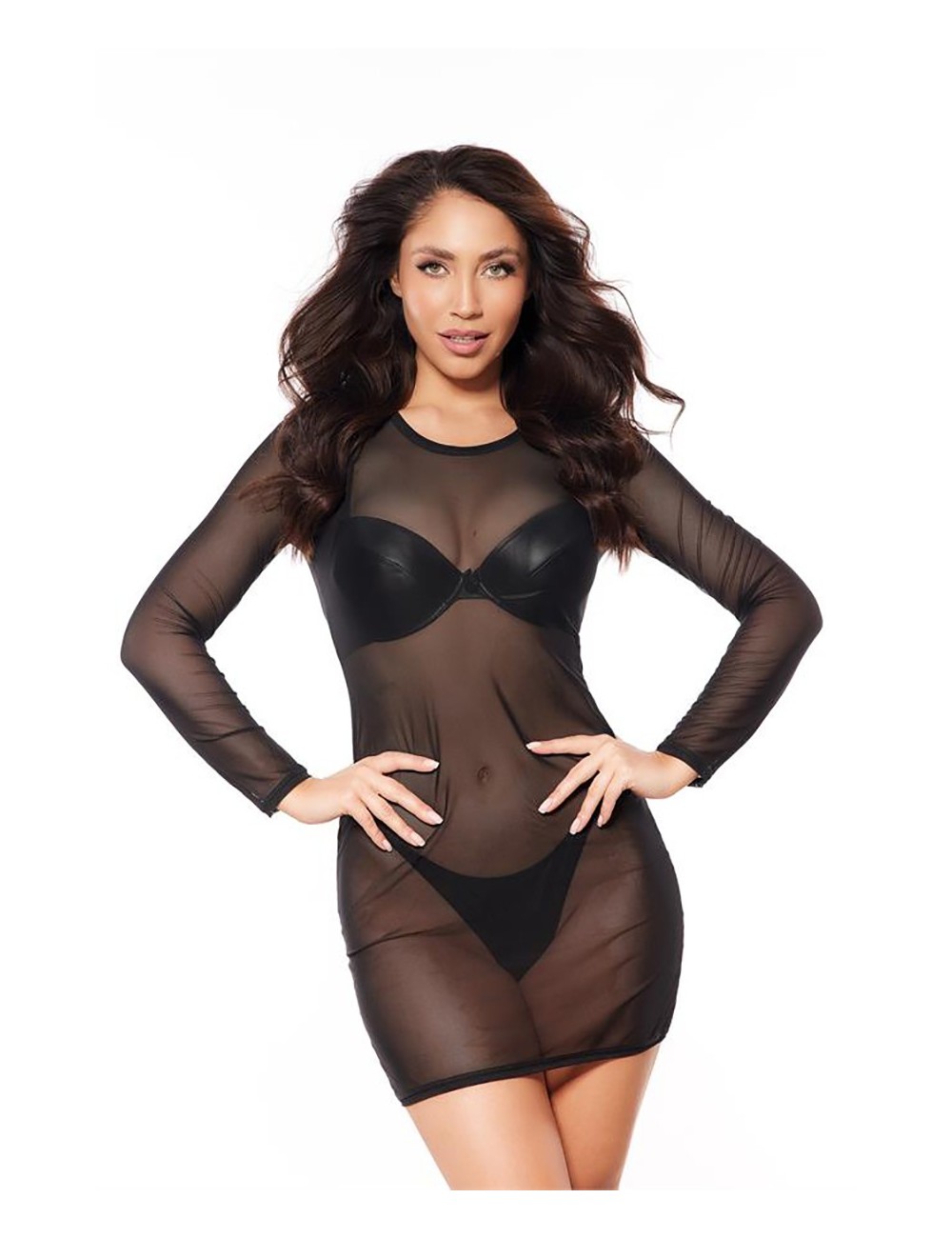 Robe tulle noir V-10639 - Axami Robe tulle noir V-10639 - Axami