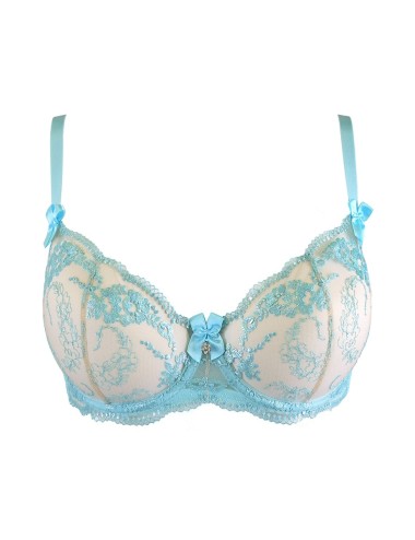 Soutien-gorge dentelle bleu V-10131 - Axami