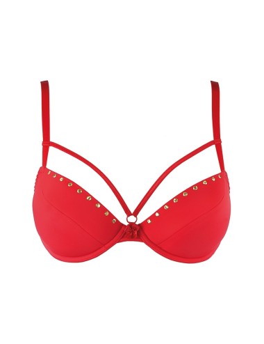 Soutien-gorge push-up rouge V-10351 - Axami