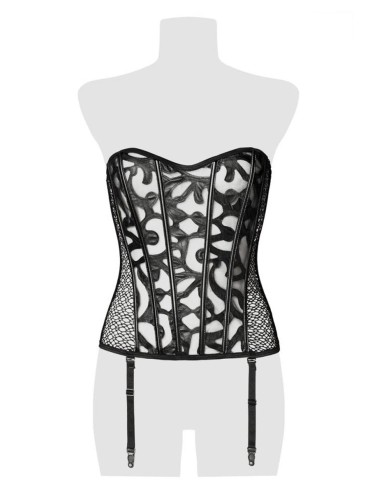 Corset bustier à jarretelles - Grey Velvet