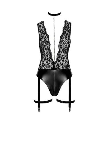 Body jarretelles Libido F297 wetlook et dentelle