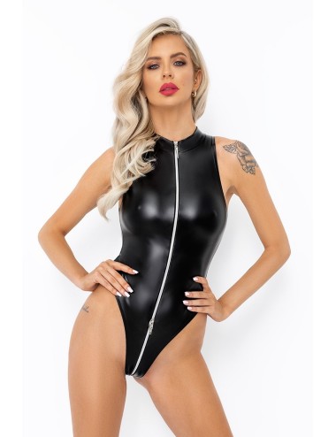 Body zippé en wetlook F294