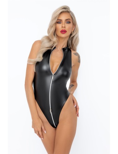 Body zippé en wetlook F294