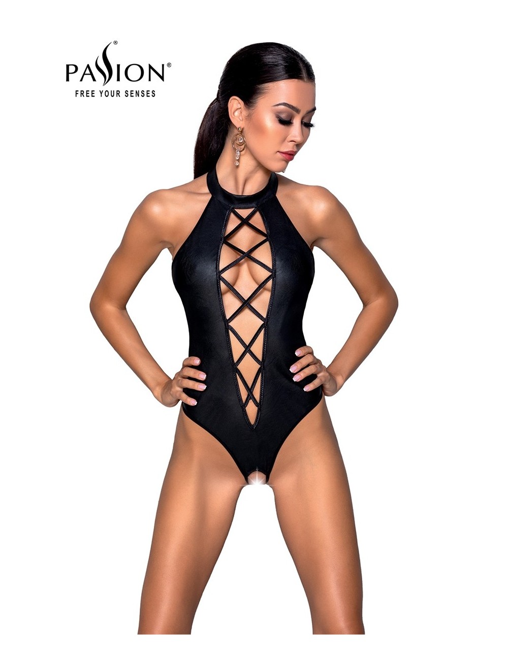Body ouvert faux cuir Nancy - Passion Body ouvert faux cuir Nancy - Passion
