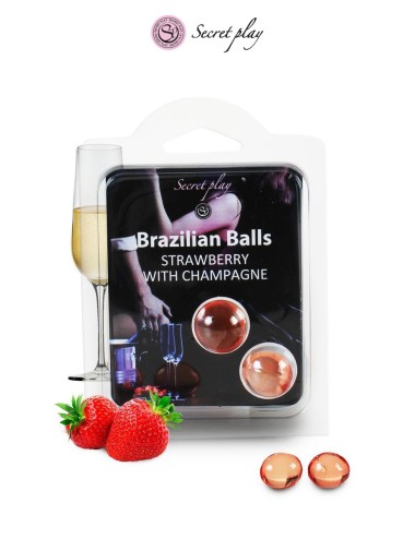 2 Brazilian Balls - fraise  champagne