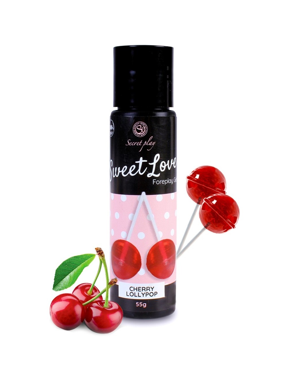 Lubrifiant comestible sucette à la cerise - 60 ml Lubrifiant comestible sucette à la cerise - 60 ml