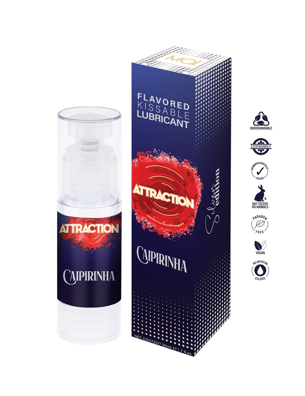 Lubrifiant embrassable parfum Caipirinha - Attraction