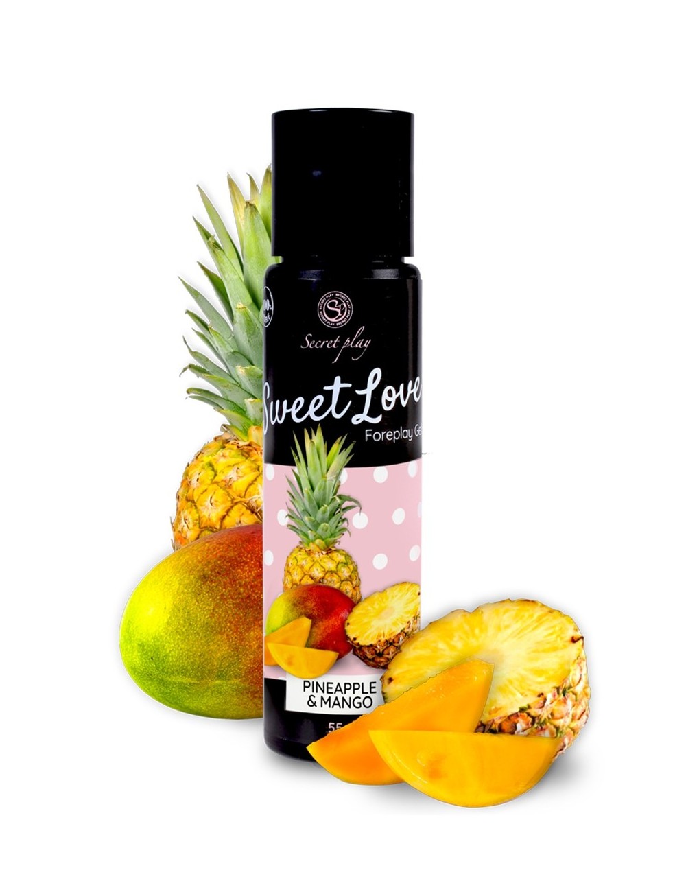 Lubrifiant comestible Ananas-Mangue - 60ml Lubrifiant comestible Ananas-Mangue - 60ml