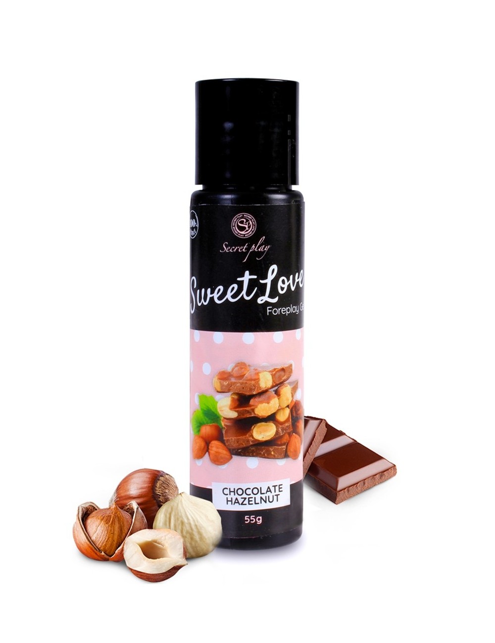 Lubrifiant comestible chocolat-noisette - 60ml Lubrifiant comestible chocolat-noisette - 60ml