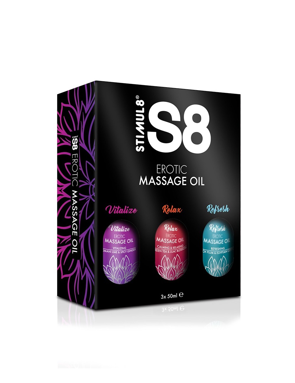 Coffret huiles de massage S8 3x50ml