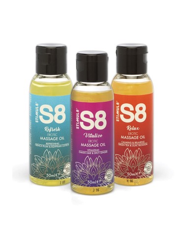 Coffret huiles de massage S8 3x50ml