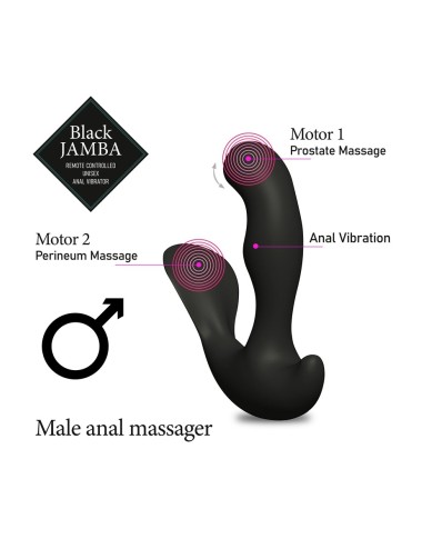 Stimulateur anal vibrant télécommandé unisexe - Black Jamba
