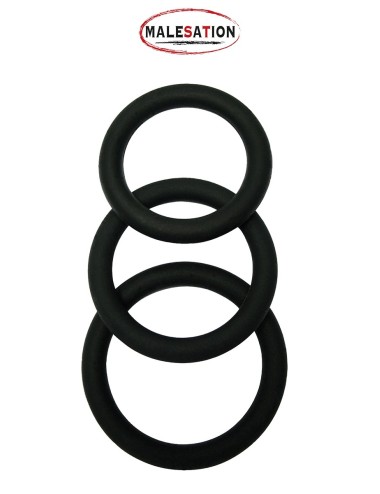 Set 3 CockRings silicone - Malesation