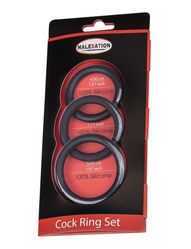 Set 3 CockRings silicone - Malesation