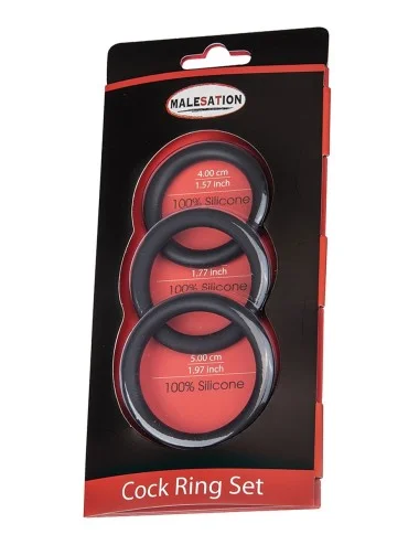 Set 3 CockRings silicone - Malesation