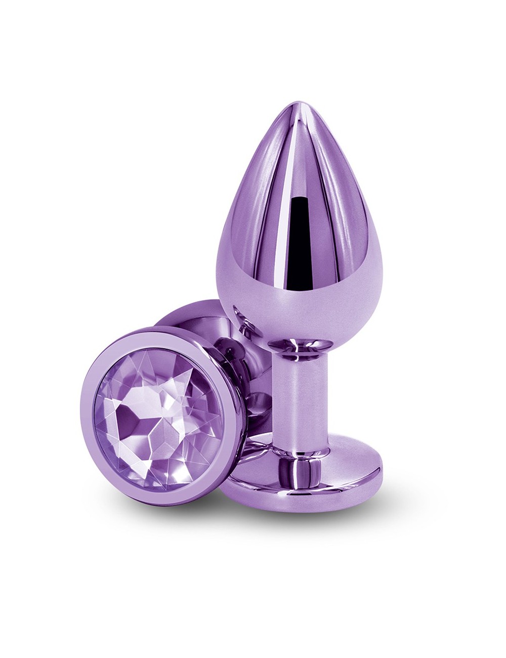 Plug bijou aluminium chromé violet M