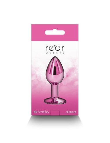 Plug bijou aluminium chromé rose S