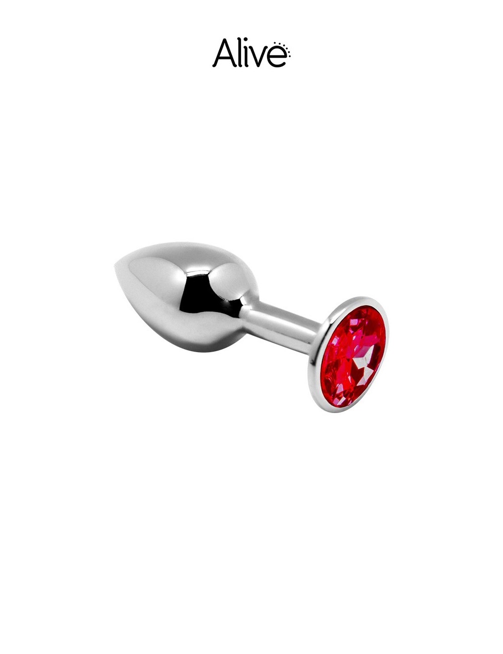Plug métal bijou rouge M - Alive Plug métal bijou rouge M - Alive