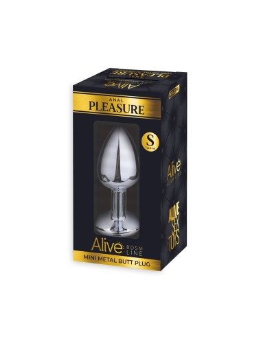 Plug métal bijou transparent S - Alive