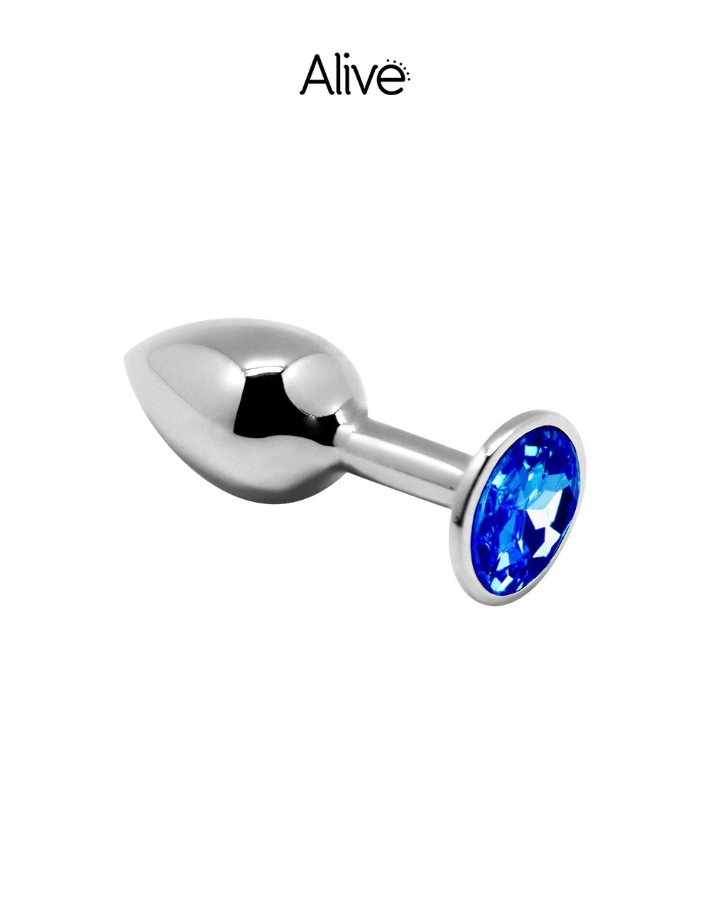 Plug métal bijou bleu L - Alive