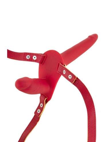 Double gode ceinture rouge - Fetish Tentation