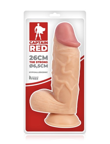 Gode XXL The Strong 26 x 6,5 cm - Captain Red