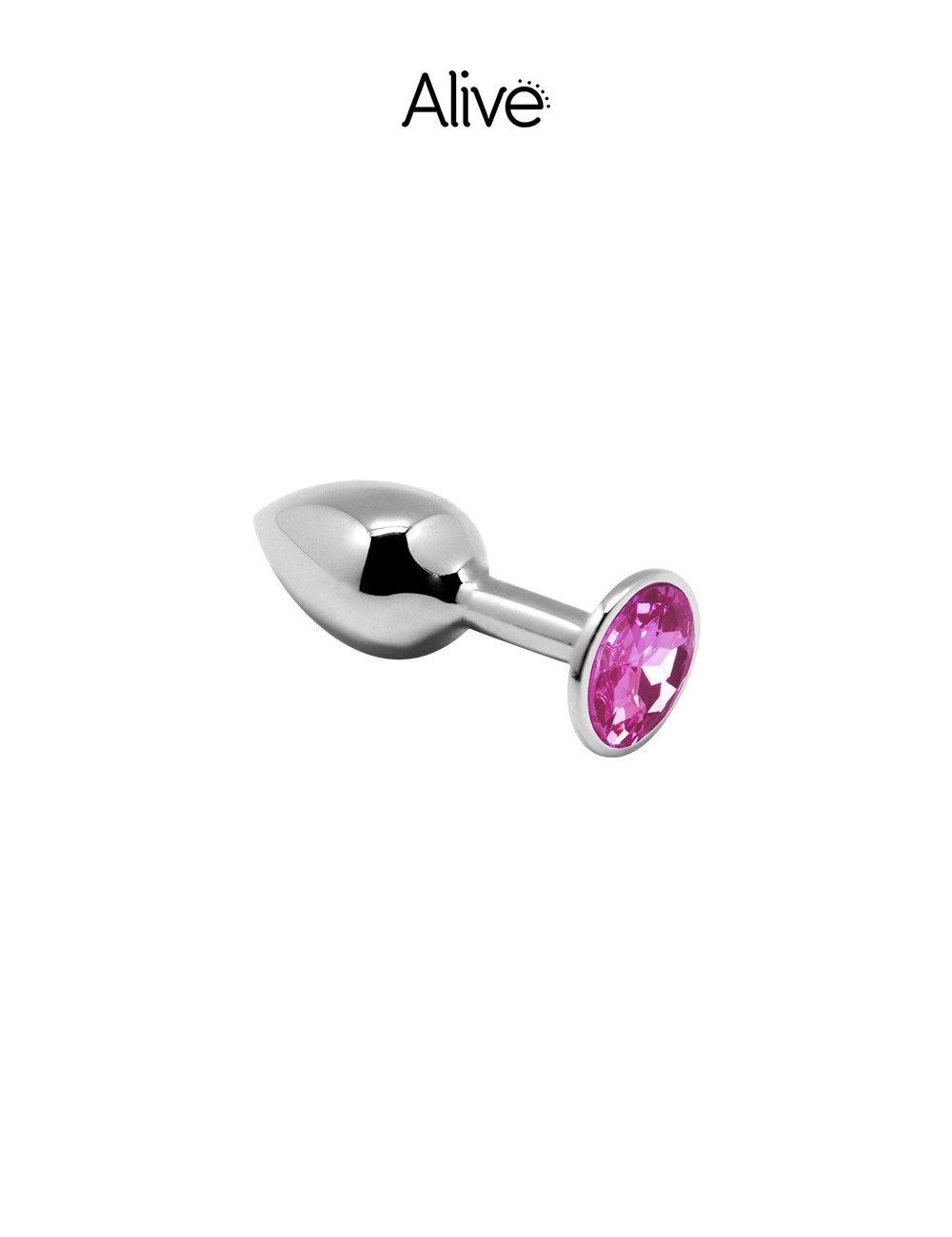 Plug métal bijou rose S - Alive Plug métal bijou rose S - Alive