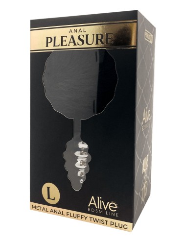 Plug métal Fluffy Twist L noir - Alive