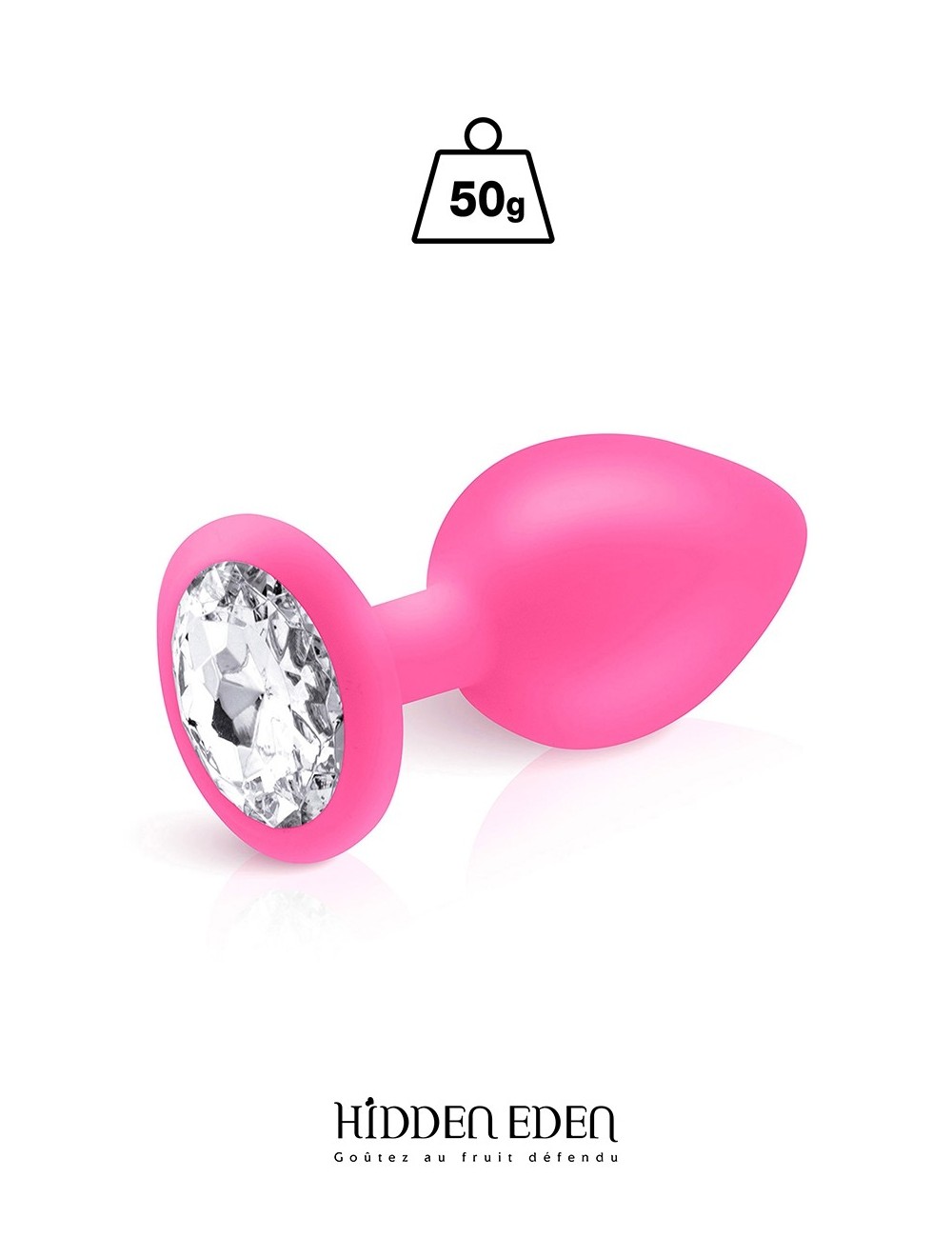 Plug bijou silicone rose M - Hidden Eden