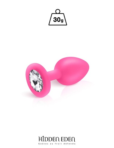 Plug bijou silicone rose S - Hidden Eden