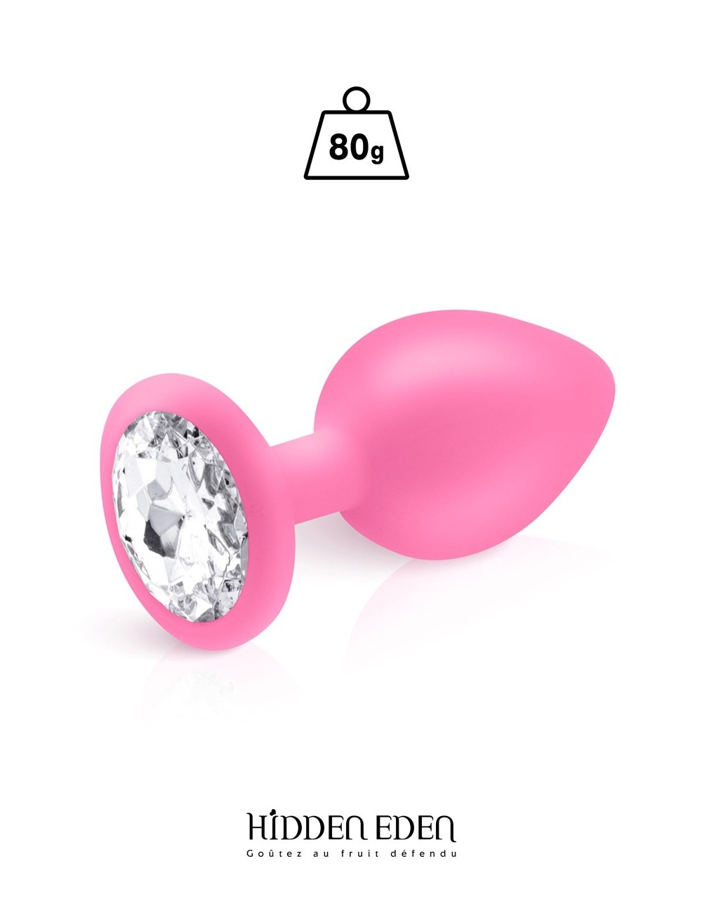 Plug bijou silicone rose L - Hidden Eden