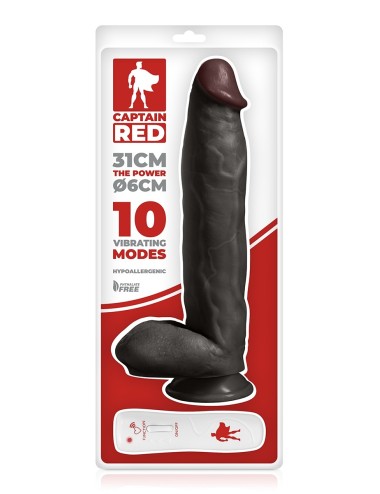 Vibro XXL The Power Black 31 x 6 cm - Captain Red