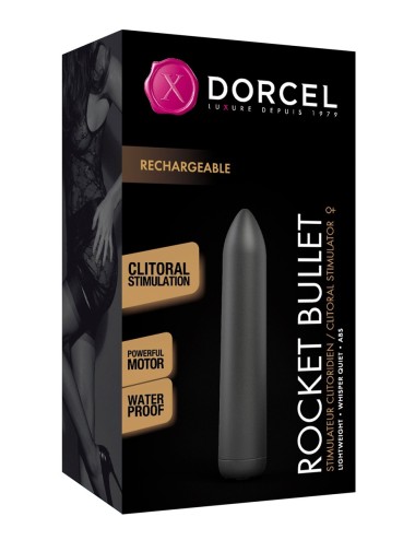 Mini vibro Rocket Bullet noir - Dorcel