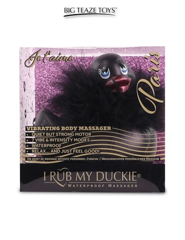 Mini canard vibrant Duckie Paris - noir
