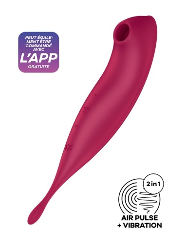 Stimulateur Satisfyer Twirling Pro Connecté rouge