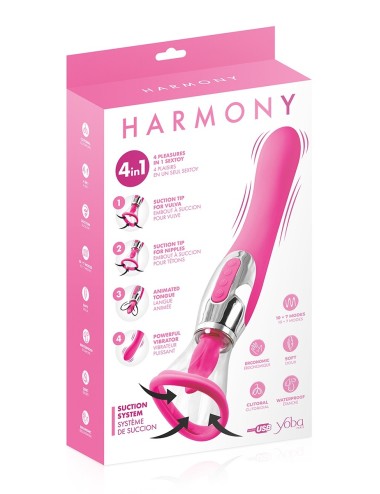 Stimulateur 4 en 1 Harmony fuchsia - Yoba