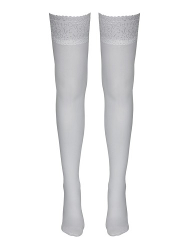 Bas autofixants blanc - Cotelli Legwear