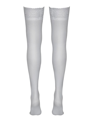 Bas autofixants blanc - Cotelli Legwear